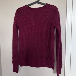 HERITAGE KNITTED BURGUNDY LONG SLEEVE XS
